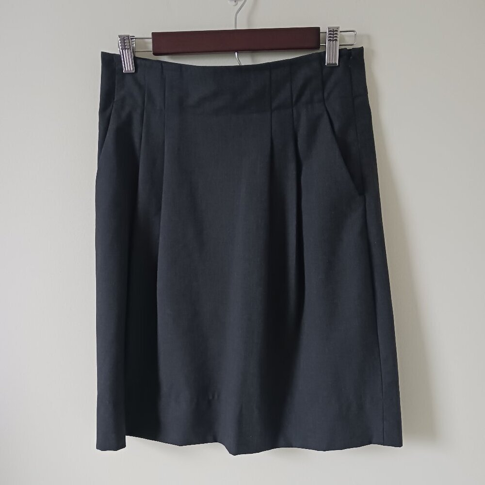 Context Women's Gray Pleated Side Pockets Mini Skirt Size 6